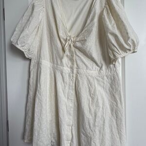 H&M Cream Eyelet Dress